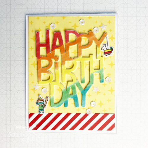 Happy Colorful Birthday Card by Teri Anderson for Scrapbook Adhesives by 3L