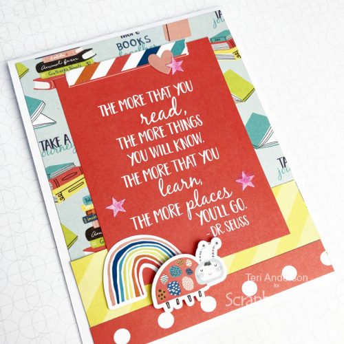 Book Lovers Card Tutorial by Teri Anderson for Scrapbook Adhesives by 3L