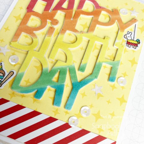 Happy Colorful Birthday Card by Teri Anderson for Scrapbook Adhesives by 3L