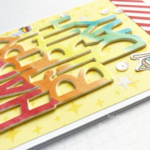 Happy Colorful Birthday Card by Teri Anderson for Scrapbook Adhesives by 3L