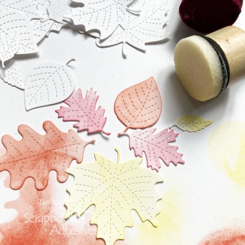 Fall Leaves Thanks Card by Teri Anderson for Scrapbook Adhesives by 3L