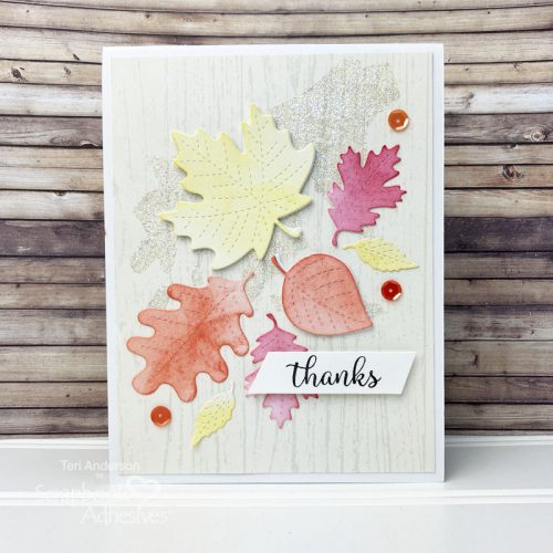 Fall Leaves Thanks Card by Teri Anderson for Scrapbook Adhesives by 3L
