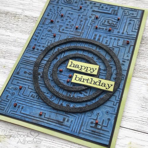 Cool Techno Birthday Card by Judy Hayes for Scrapbook Adhesives by 3L