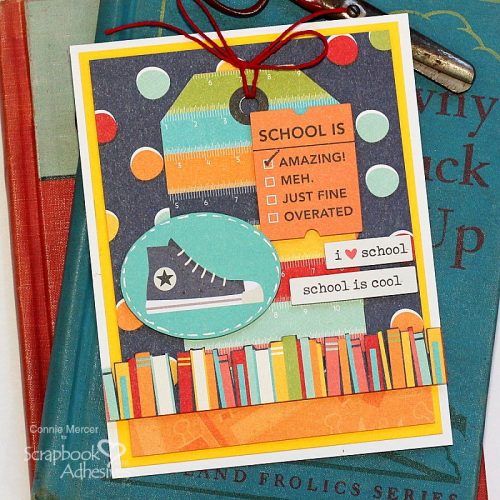 School Life Card Tutorial by Connie Mercer for Scrapbook Adhesives by 3L