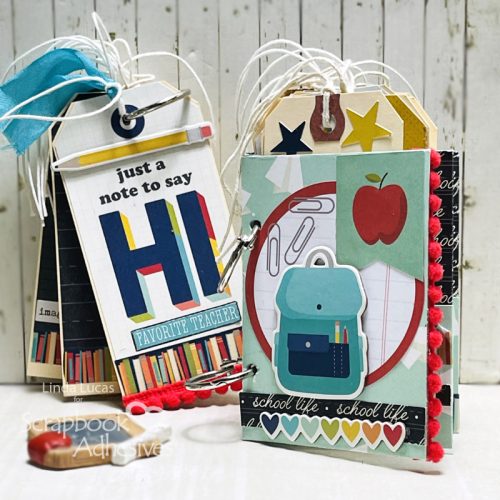 School Life Mini Tag Album by Linda Lucas for Scrapbook Adhesives by 3L