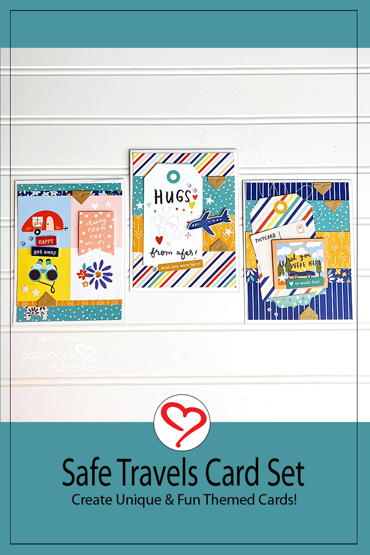 Cards for Travelers by Teri Anderson for Scrapbook Adhesives by 3L Pinterest