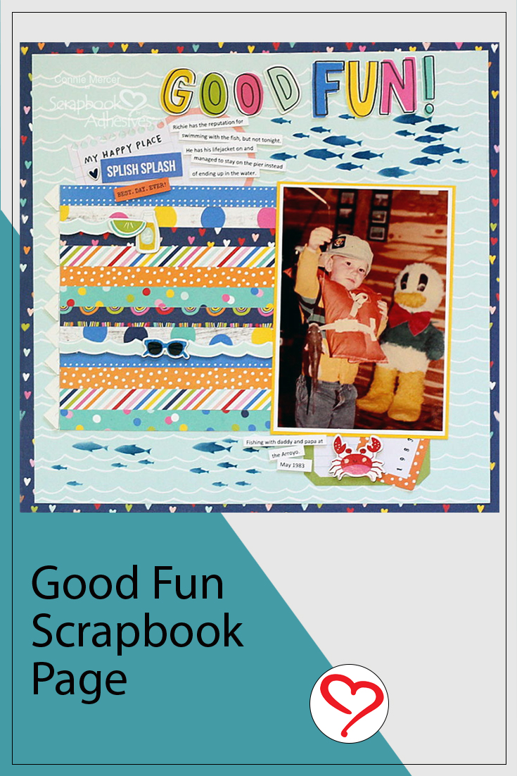 Good Fun Page with Simple Stories by Connie Mercer for Scrapbook Adhesives by 3L Pinterest