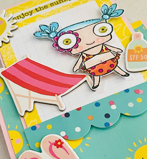 Good Vibes Fun Fold Card by Linda Lucas for Scrapbook Adhesives by 3L