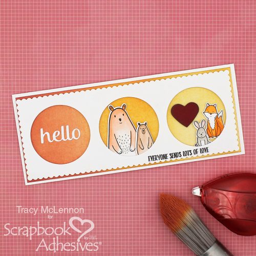 Dimensional Hello Slimline Card by Tracy McLennon for Scrapbook Adhesives by 3L