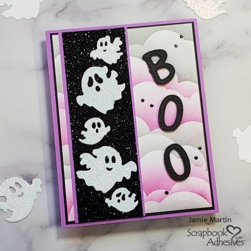 Spooky BOO with Sparkly Ghosts by Jamie Martin for Scrapbook Adhesives by 3L 