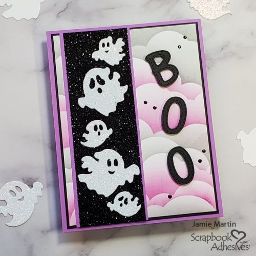 Spooky BOO with Sparkly Ghosts by Jamie Martin for Scrapbook Adhesives by 3L