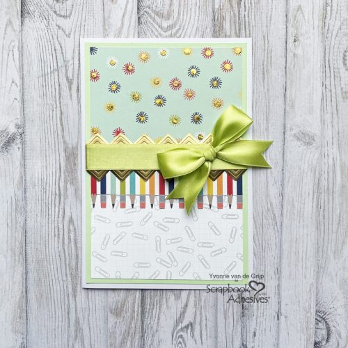 School Days All Occasion Card by Yvonne van de Grijp for Scrapbook Adhesives by 3L 