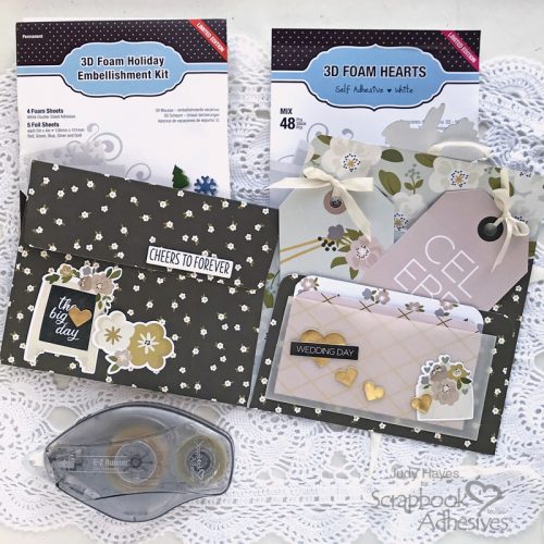 Folio Pocket Wedding Card by Judy Hayes for Scrapbook Adhesives by 3L 