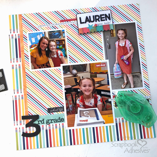 First Day of School Scrapbook Page by Judy Hayes for Scrapbook Adhesives by 3L 