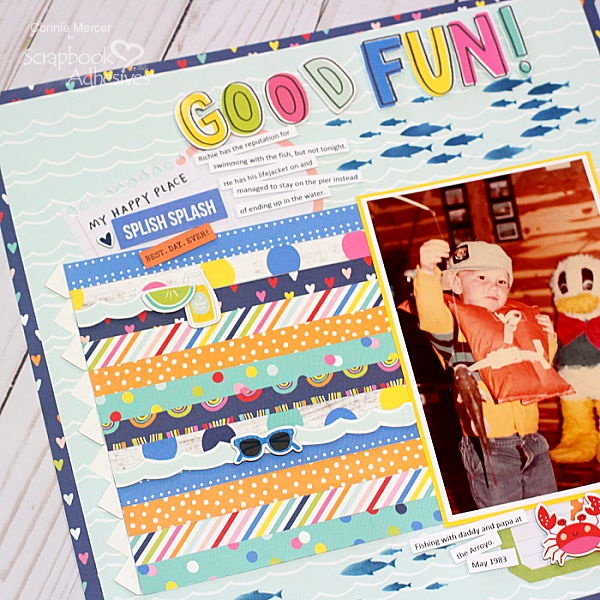 Good Fun Page with Simple Stories by Connie Mercer for Scrapbook Adhesives by 3L 