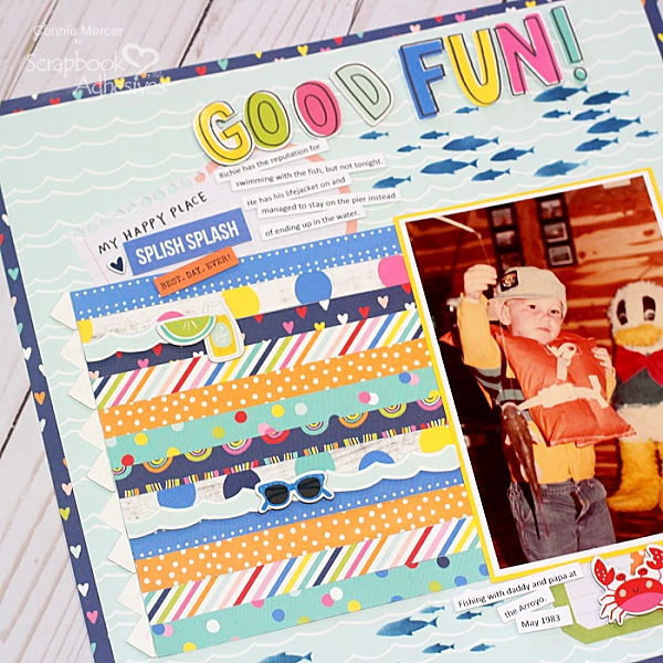 Good Fun Page with Simple Stories by Connie Mercer for Scrapbook Adhesives by 3L