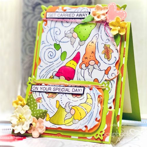 Carried Away Gnome Step Card by Linda Lucas for Scrapbook Adhesives by 3L 