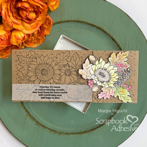 Fall Slimline Gatefold Card by Margie Higuchi for Scrapbook Adhesives by 3L