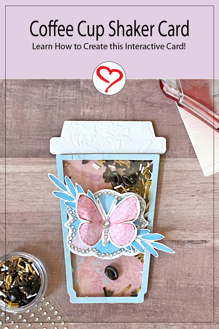 Coffee Cup Shaker Card by Margie Higuchi for Scrapbook Adhesives by 3L Pinterest