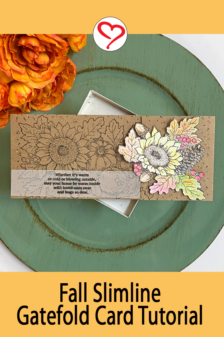 Fall Slimline Gatefold Card by Margie Higuchi for Scrapbook Adhesives by 3L Pinterest 