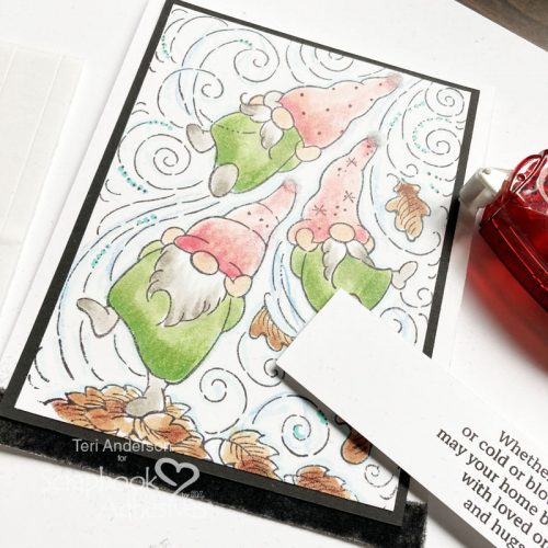 Gnome Card and Gift Tag Ensemble by Teri Anderson for Scrapbook Adhesives by 3L