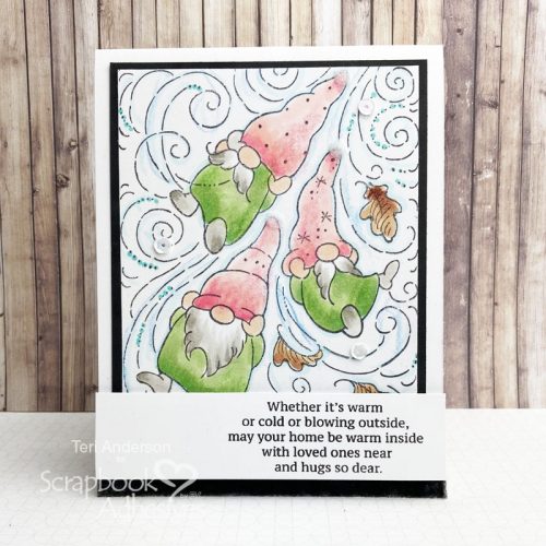 Gnome Card and Gift Tag Ensemble by Teri Anderson for Scrapbook Adhesives by 3L