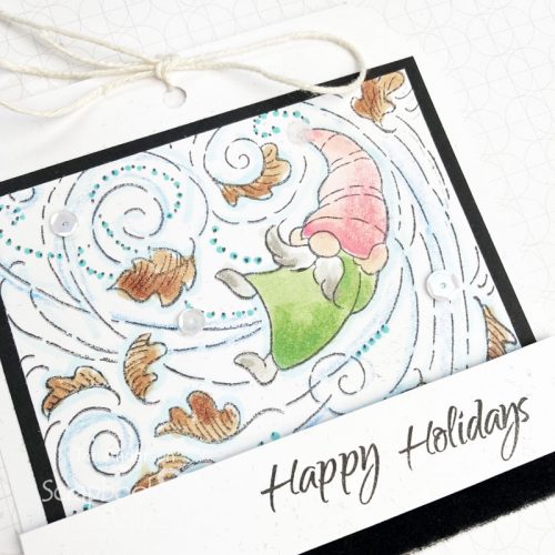 Gnome Card and Gift Tag Ensemble by Teri Anderson for Scrapbook Adhesives by 3L
