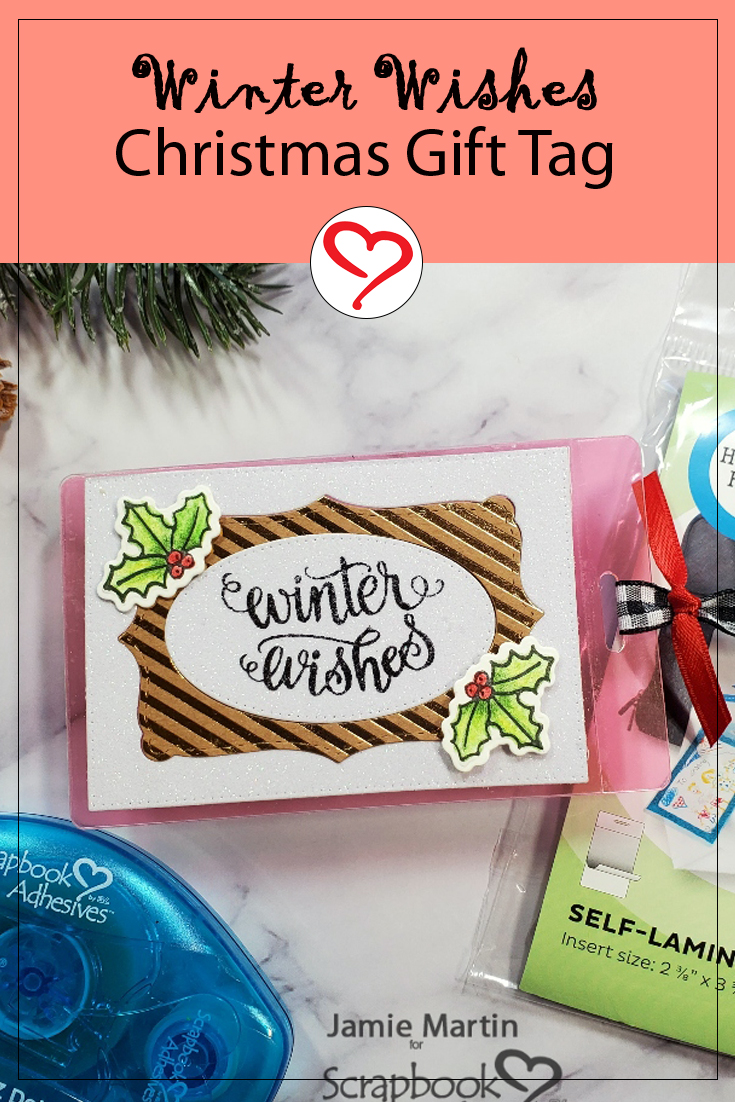 Winter Wishes Christmas Gift Tag by Jamie Martin for Scrapbook Adhesives by 3L Pinterest