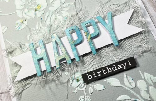 Soft and Romantic Birthday Card by Yvonne van de Grijp for Scrapbook Adhesives by 3L