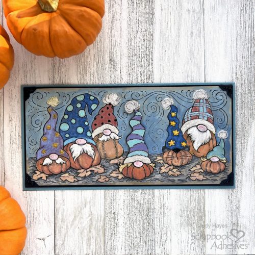 Pumpkin Gnomes Card by Judy Hayes for Scrapbook Adhesives by 3L