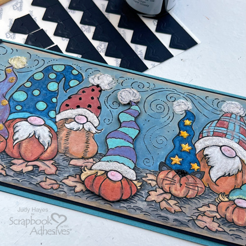 Pumpkin Gnomes Card by Judy Hayes for Scrapbook Adhesives by 3L