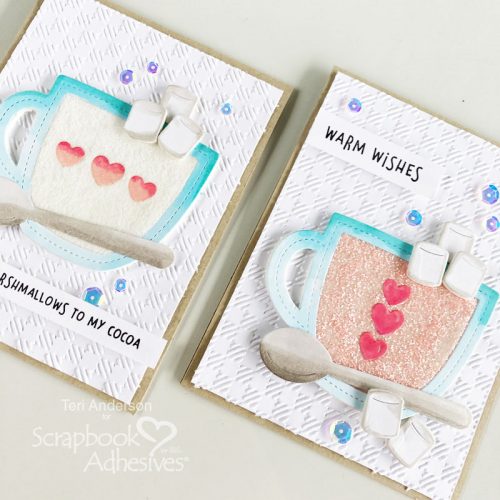 Warm Cocoa Wishes Cards by Teri Anderson for Scrapbook Adhesives by 3L