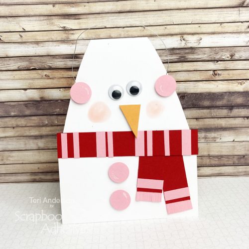 Adorable Snowman Shaped Cards by Teri Anderson for Scrapbook Adhesives by 3L