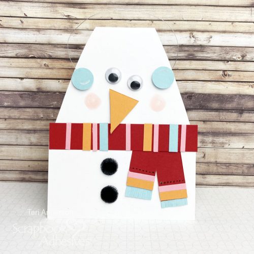 Adorable Snowman Shaped Cards by Teri Anderson for Scrapbook Adhesives by 3L