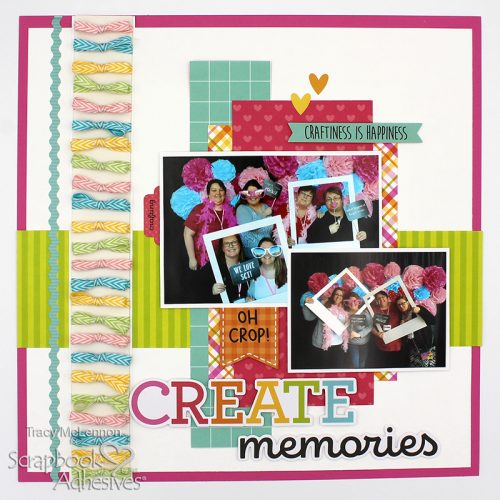 Cute Bow Border Layout by Tracy McLennon for Scrapbook Adhesives by 3L 
