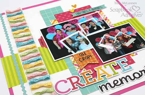 Cute Bow Border Layout by Tracy McLennon for Scrapbook Adhesives by 3L