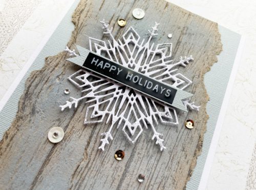 Glittered Happy Holidays Card by Yvonne van de Grijp for Scrapbook Adhesives by 3L 