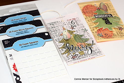 Vintage Inspired Holiday Gift Tags by Connie Mercer for Scrapbook Adhesives by 3L