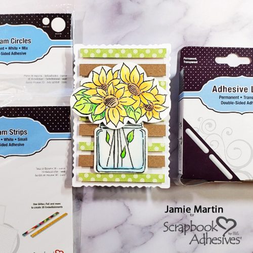 Floating Strips Background Card by Jamie Martin for Scrapbook Adhesives by 3L