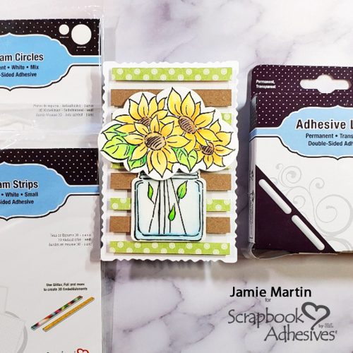 Floating Strips Background Card by Jamie Martin for Scrapbook Adhesives by 3L 