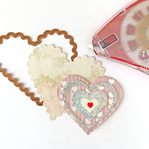 All Occasion Heartfelt Heart-Shaped Card Tutorial by Margie Higuchi for Scrapbook Adhesives by 3L 