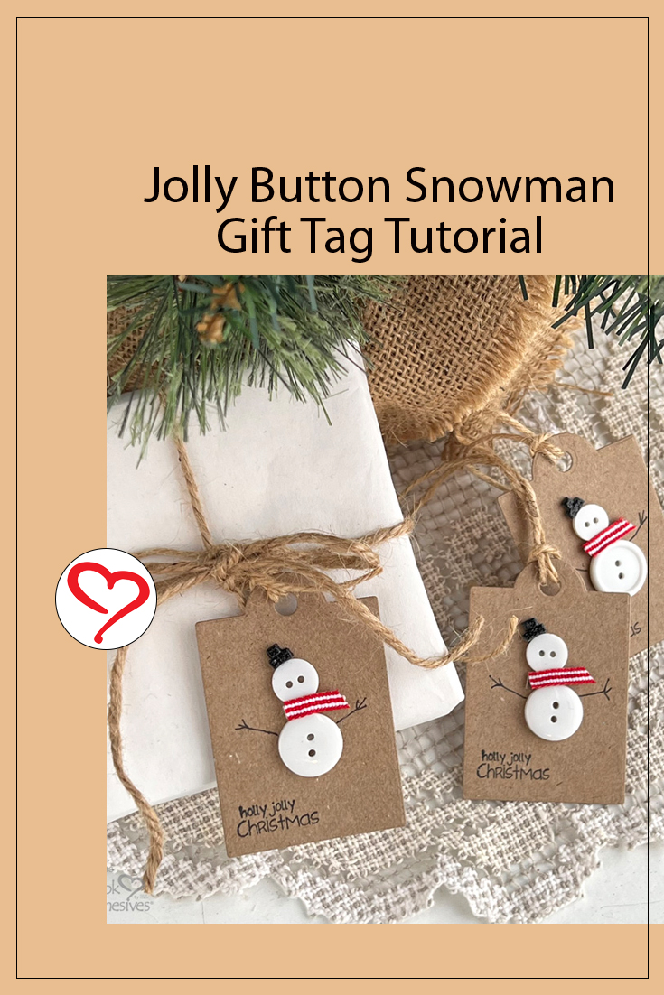 Jolly Button Snowman Tags by Judy Hayes for Scrapbook Adhesives by 3L Pinterest 