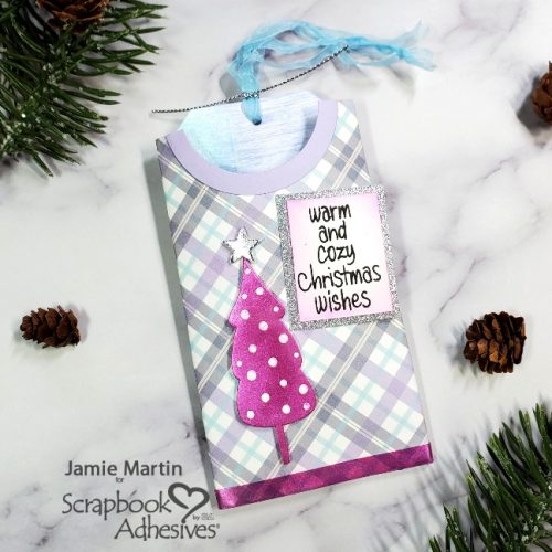 Warm and Cozy Christmas Tag Holder by Jamie Martin for Scrapbook Adhesives by 3L 