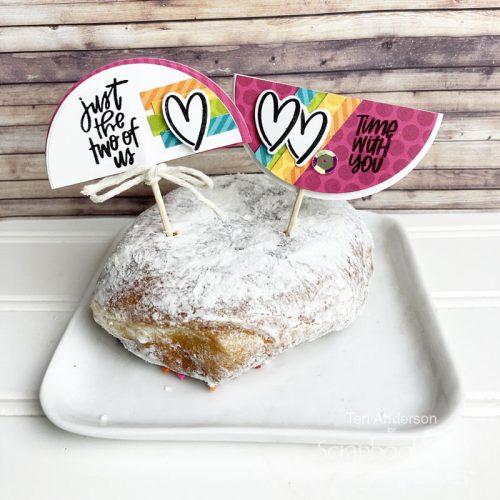 Donut Picks for Valentine's Day by Teri Anderson for Scrapbook Adhesives by 3L 