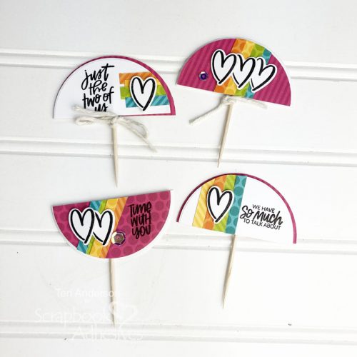 Donut Picks for Valentine's Day by Teri Anderson for Scrapbook Adhesives by 3L