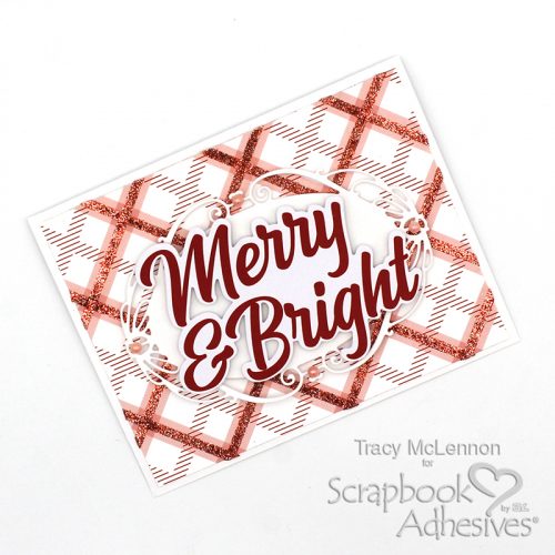 Merry & Bright Glitter Plaid Background by Tracy McLennon for Scrapbook Adhesives by 3L 