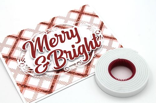 Merry & Bright Glitter Plaid Background by Tracy McLennon for Scrapbook Adhesives by 3L 