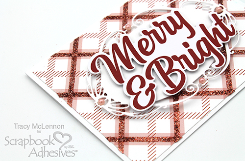 Merry & Bright Glitter Plaid Background by Tracy McLennon for Scrapbook Adhesives by 3L 