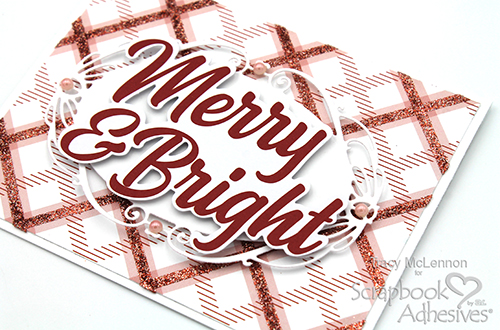 Merry & Bright Glitter Plaid Background by Tracy McLennon for Scrapbook Adhesives by 3L 