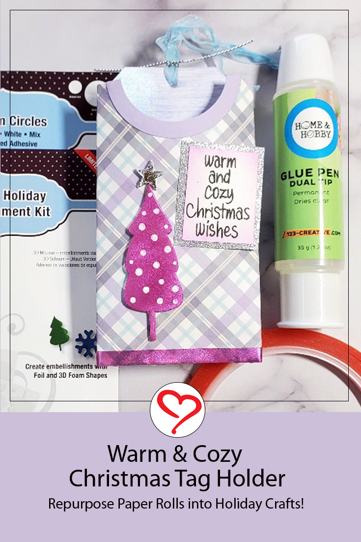Warm and Cozy Christmas Tag Holder by Jamie Martin for Scrapbook Adhesives by 3L Pinterest